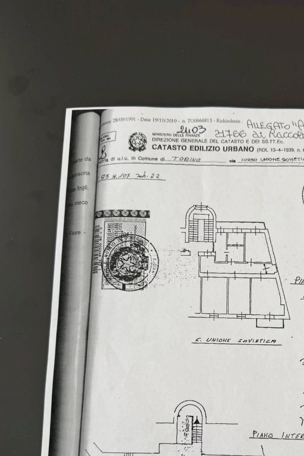 Four-room apartment corso Unione Sovietica, 239, Torino (neighborhood Lingotto) - floor plans 1