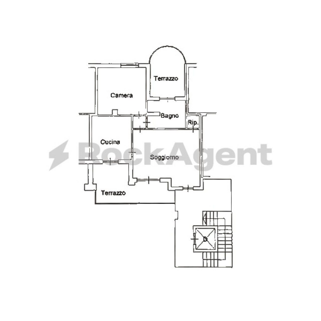 Bilocale via Tortona, 84, Alessandria - planimetria 1