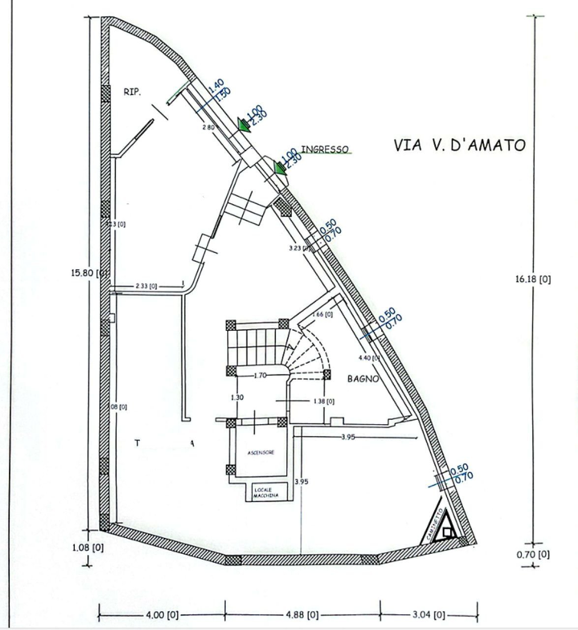 Stabile - Palazzo via Vincenzo D'Amato, 70, Catanzaro - planimetria 1