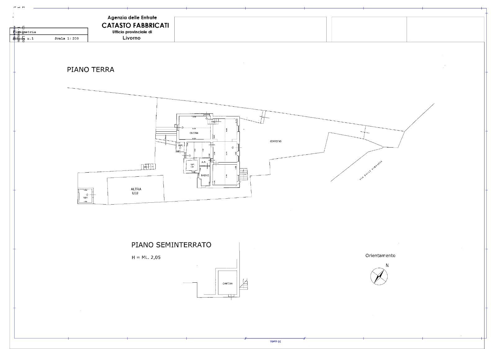 Villa via delle Vignacce, 18, Livorno - planimetria 1