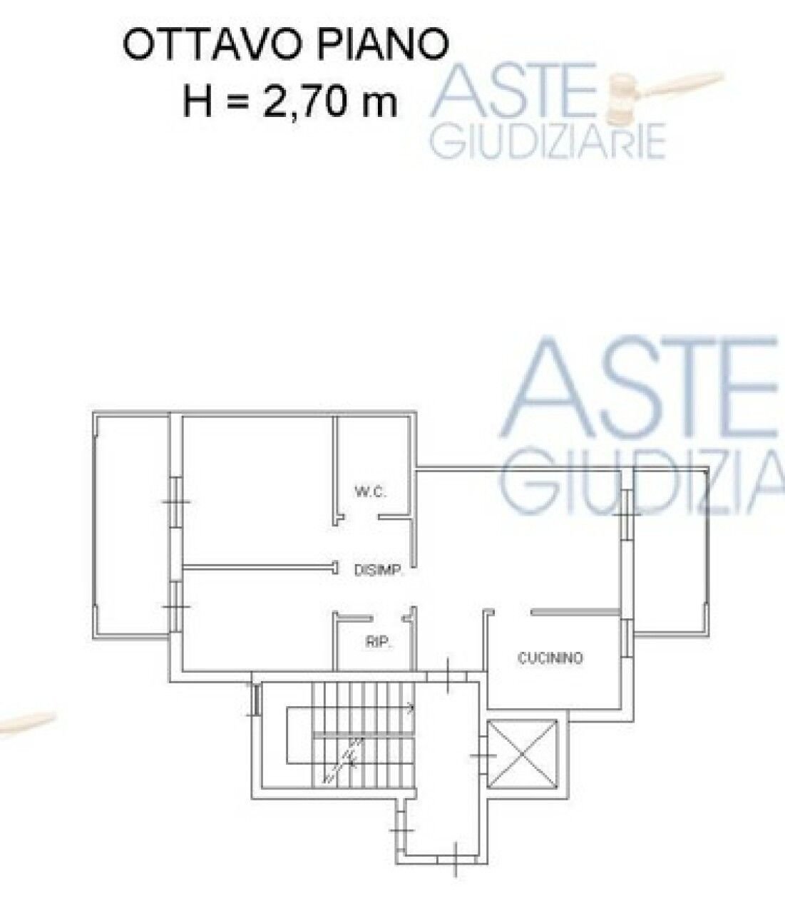 Three-room apartment via Francesco Eugenio Silvestri, 13, Bari - floor plans 1