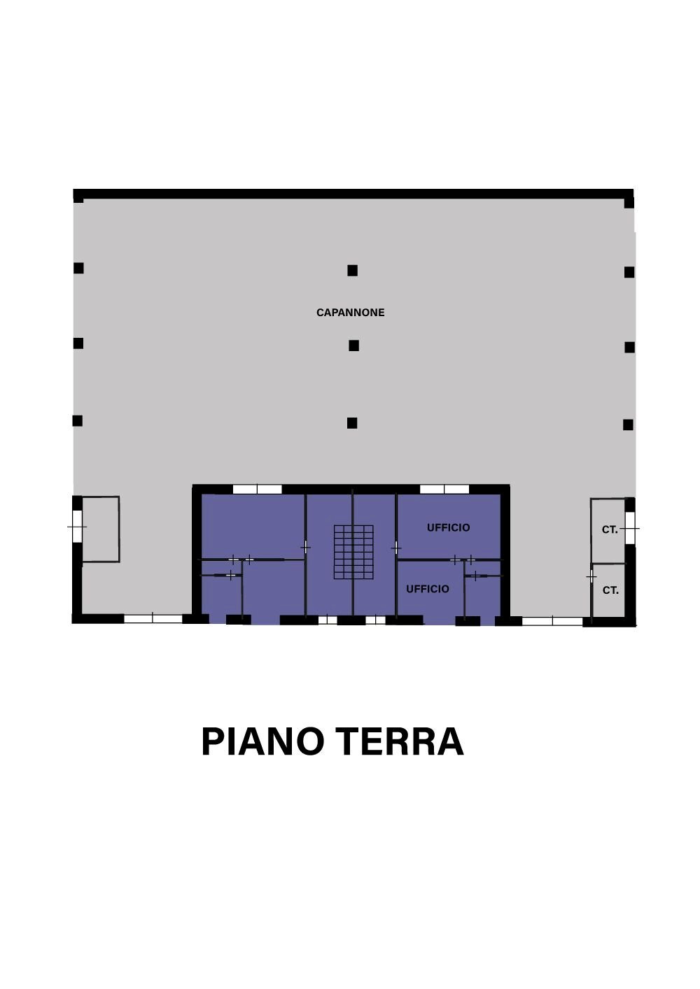 Capannone via Duccio Galimberti, Finale Emilia - planimetria 1