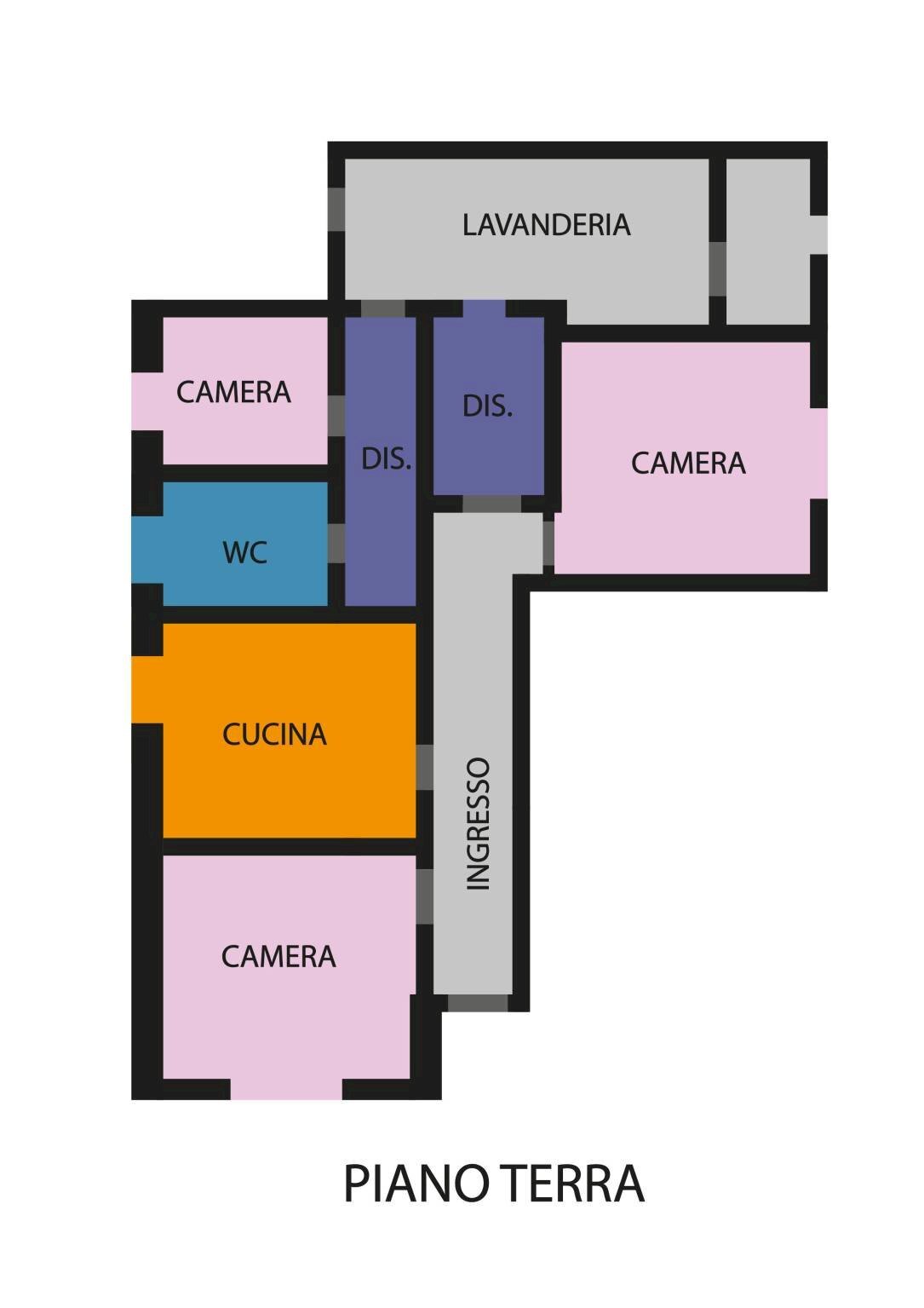 Appartamento via Croce di Godo, Russi - planimetria 1