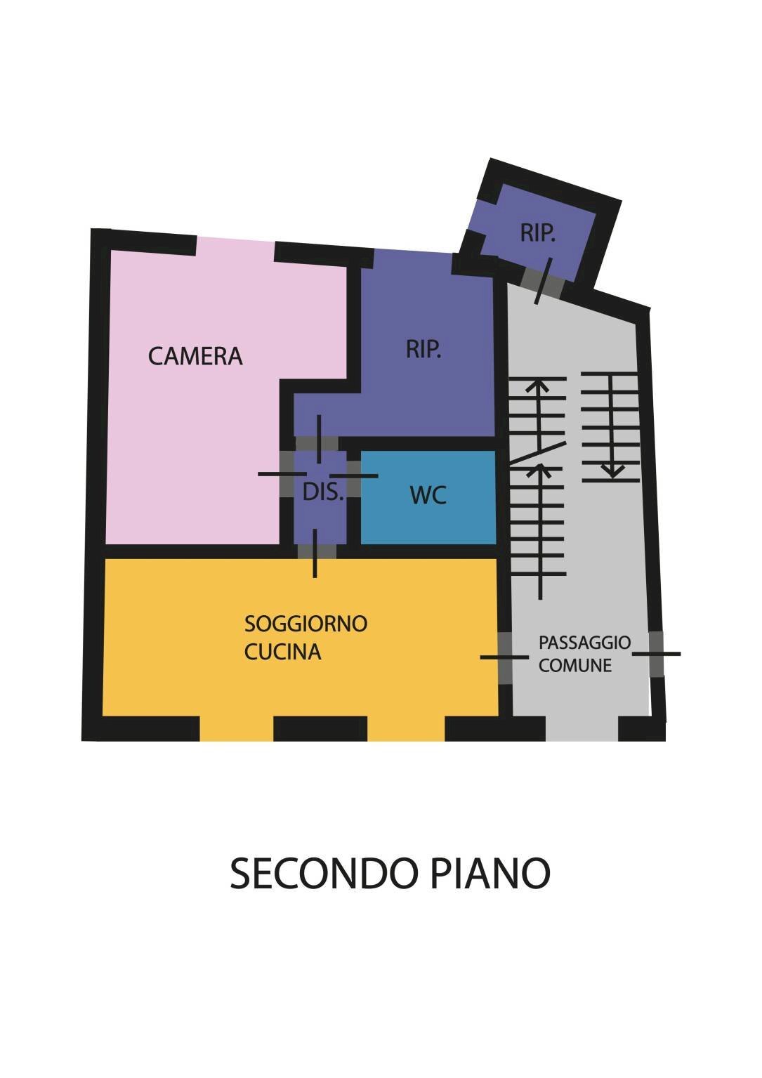 Two-room apartment via Domenico Lama, Faenza - floor plans 1