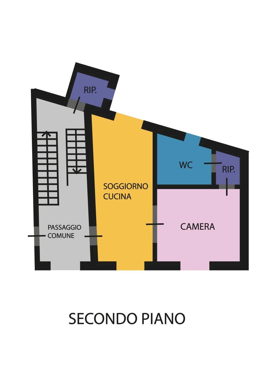 Monolocale via Domenico Lama, Faenza - planimetria 1