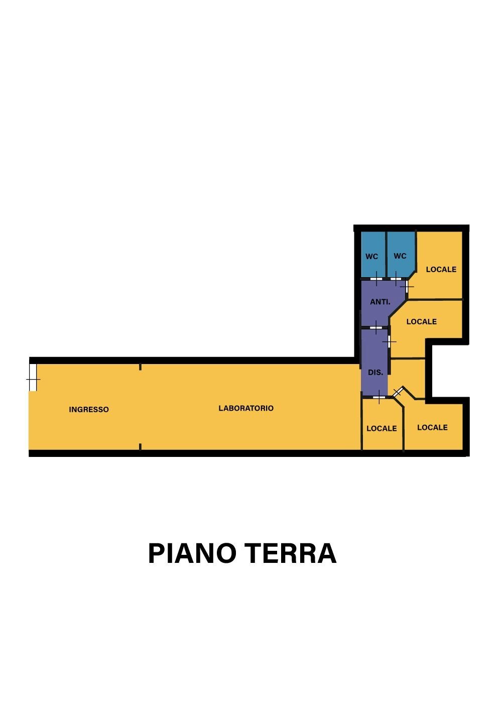 Negozio via Monda, Forlì - planimetria 1