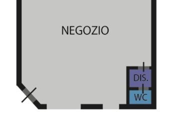 Planimetria - Attività Commerciale via Fornarina, Faenza - foto 1