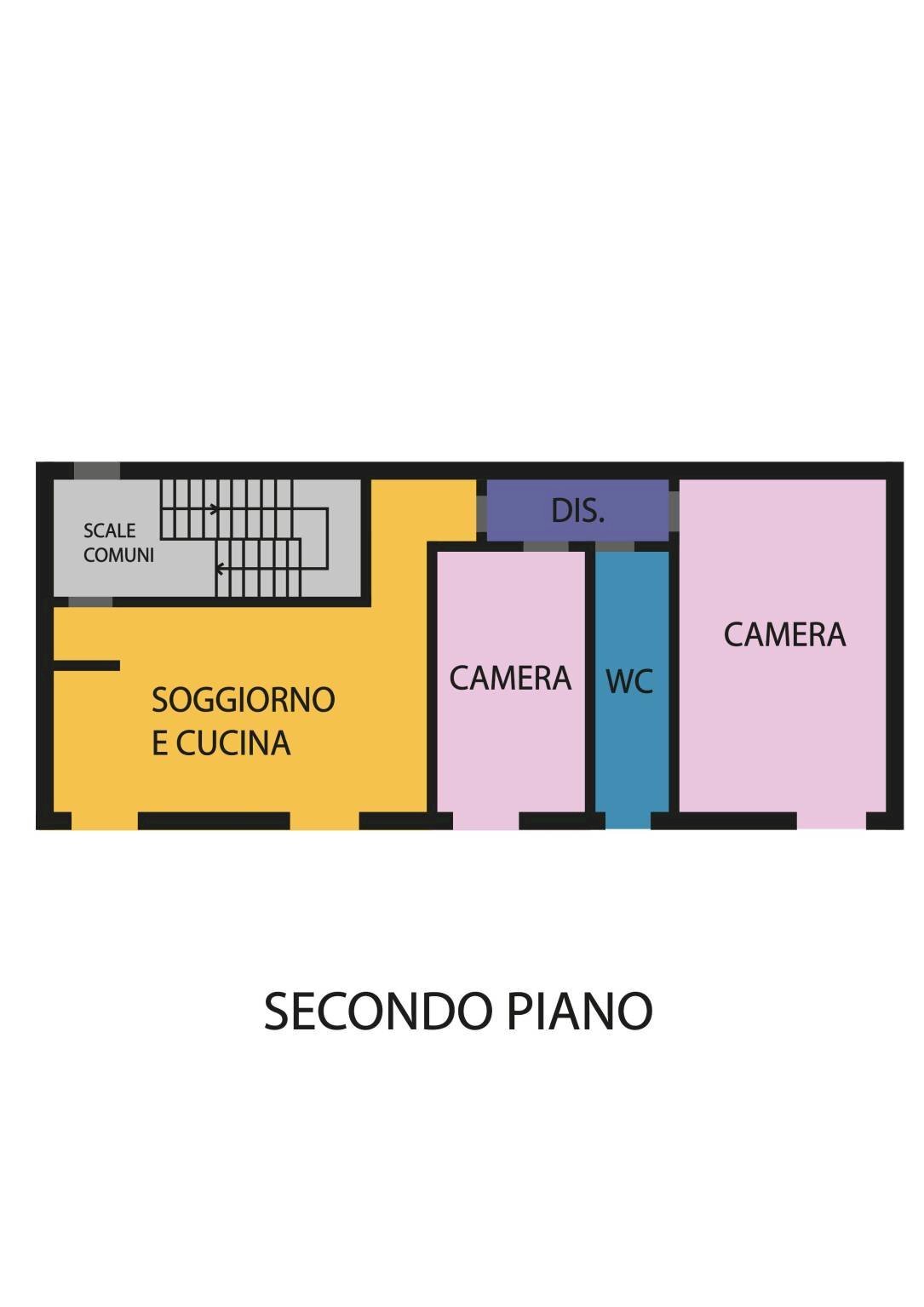 Appartamento via Cesare Battisti, Bagnacavallo - planimetria 1