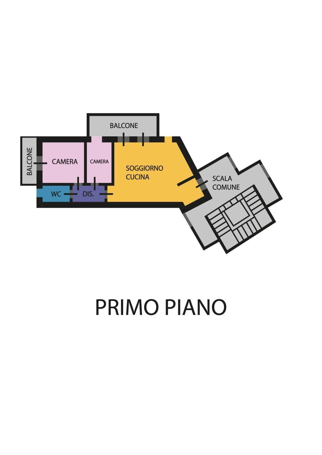 Appartamento viale Puccini, Ravenna - planimetria 1