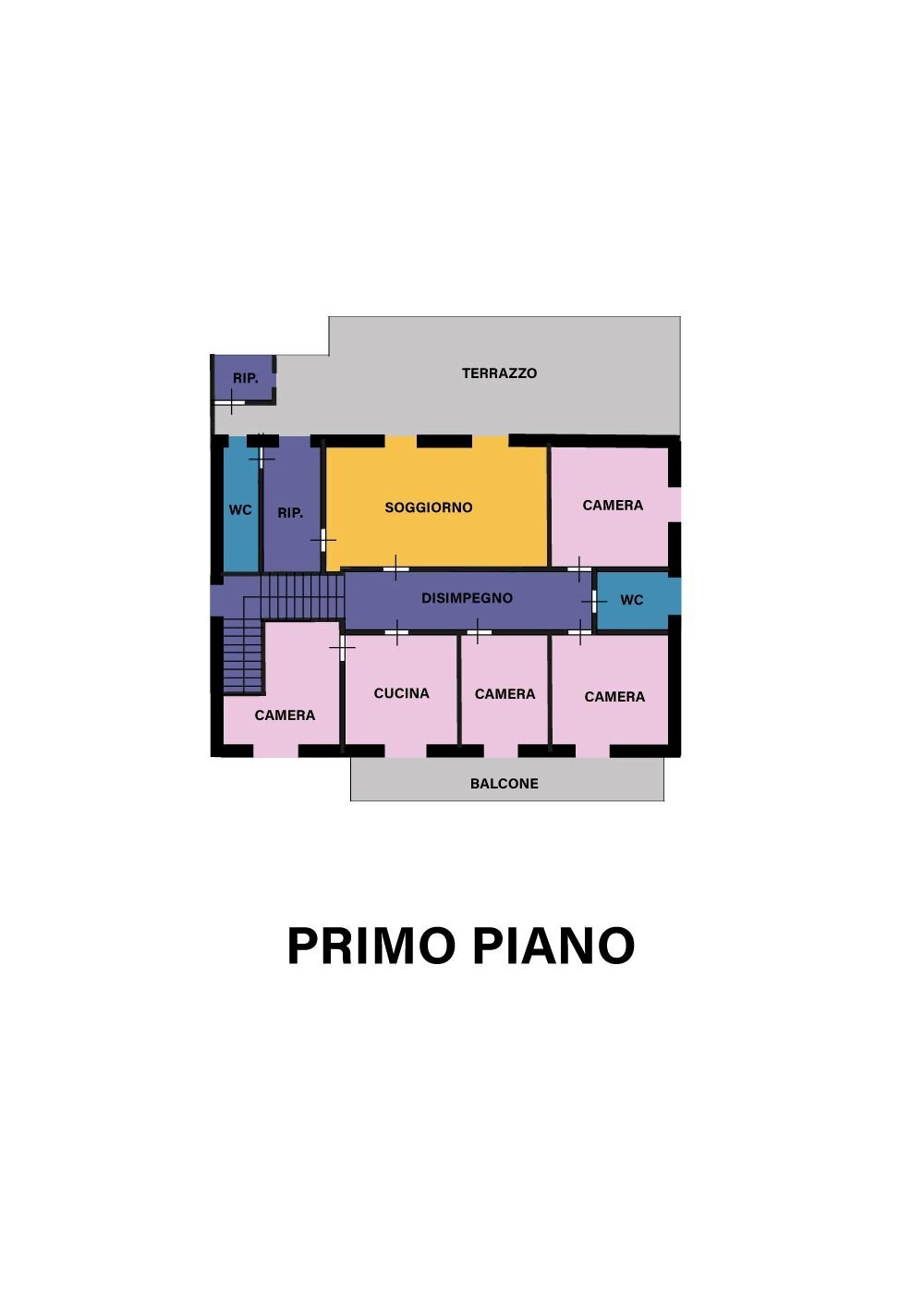 Quadrilocale via Ugo Foscolo, Forlì - planimetria 1