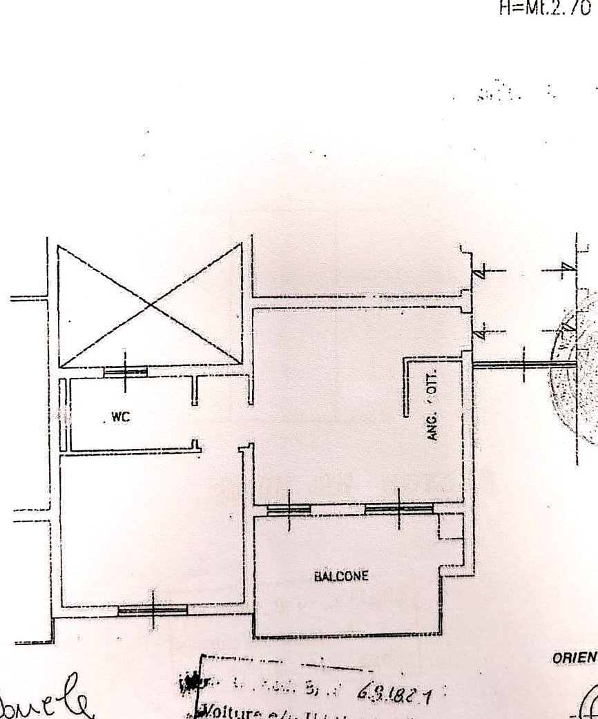 Bilocale via Domenico Purificato, Roma - planimetria 1