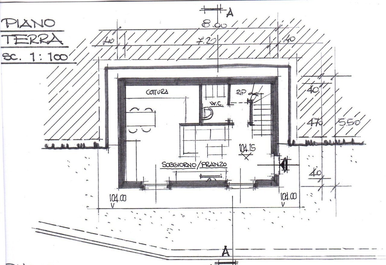 Piano terra - Building land Avegno - floor plans 1
