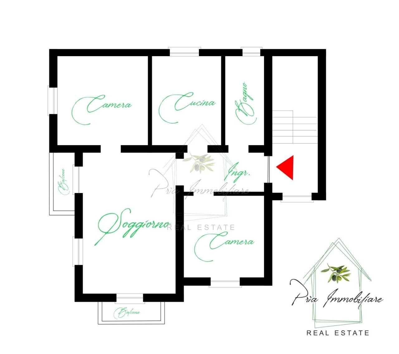 PLANIMETRIA.jpg - Four-room apartment Via Aurelio Baisi 30, Rapallo - floor plans 1