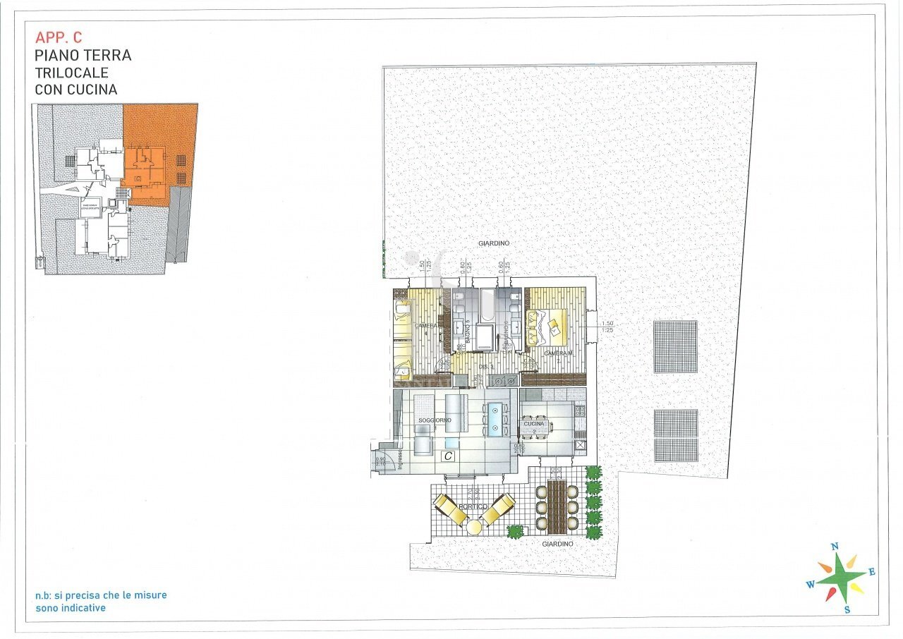 Two-room apartment VIA PIO X, 24, Concorezzo - floor plans 1