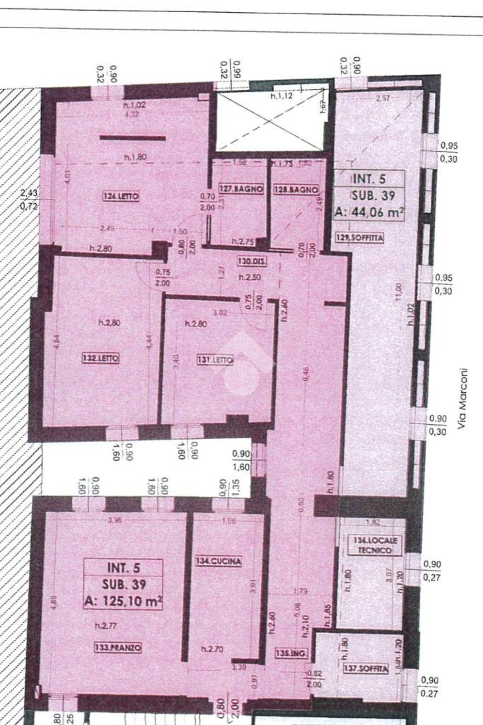 Quadrilocale Via Marconi, Formigine - planimetria 1