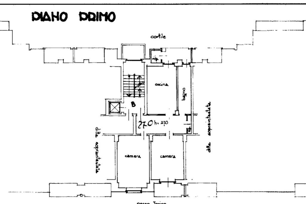 Three-room apartment Corso Torino, Pinerolo - floor plans 1