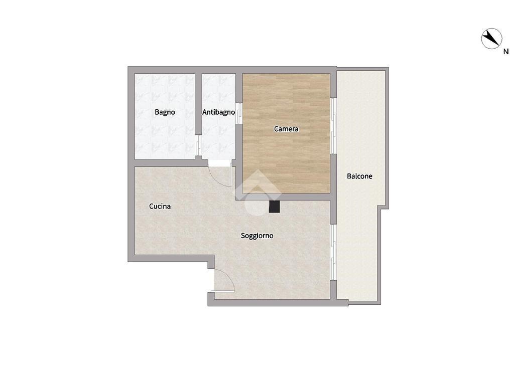 Two-room apartment Via Diotti, Milano (neighborhood Baggio) - floor plans 1