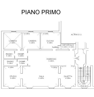 PLN INT (4) - Apartment Via Arienti, Bologna (neighborhood Castiglione) - floor plans 1