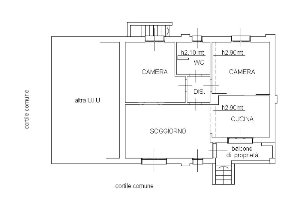 Porzione di casa Via Ermete Zacconi, Milano (zona Bovisasca) - planimetria 1