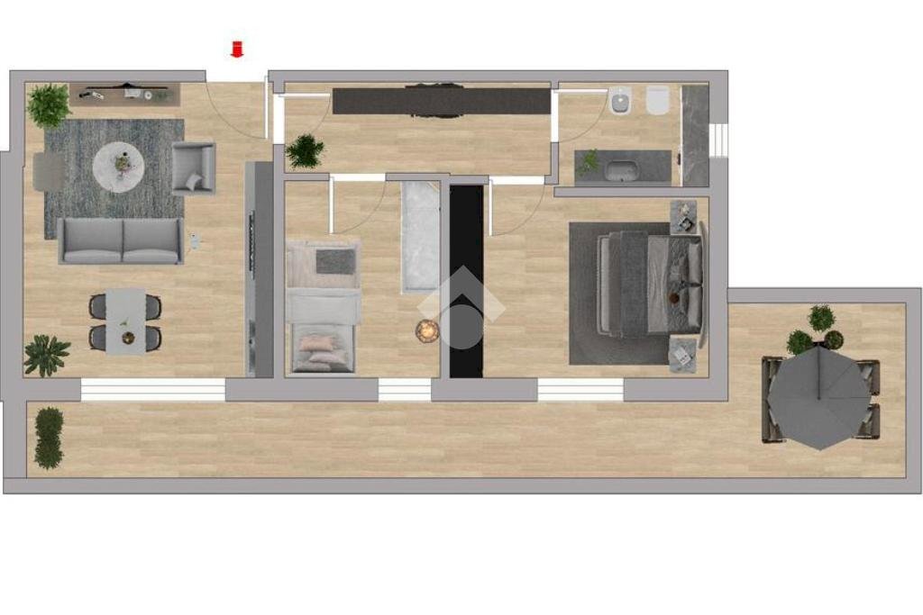 Trilocale Via del Futurismo, Milano (zona Rogoredo) - planimetria 1