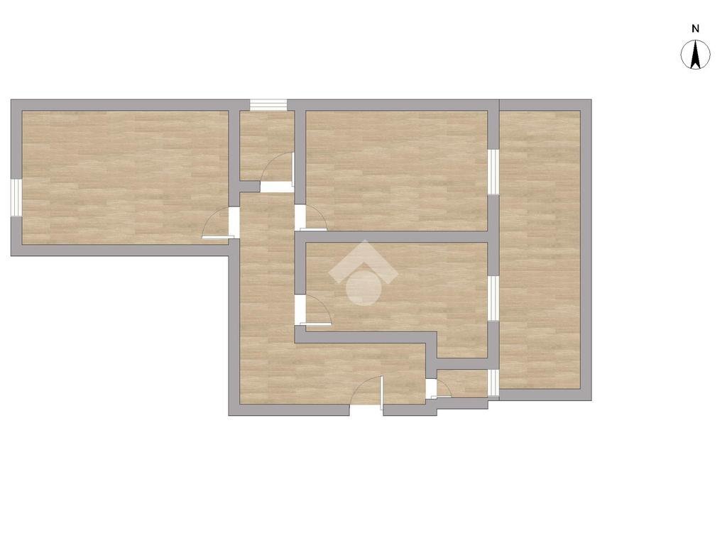 Trilocale Via bandiera fratelli, Torino (zona Cenisia) - planimetria 1