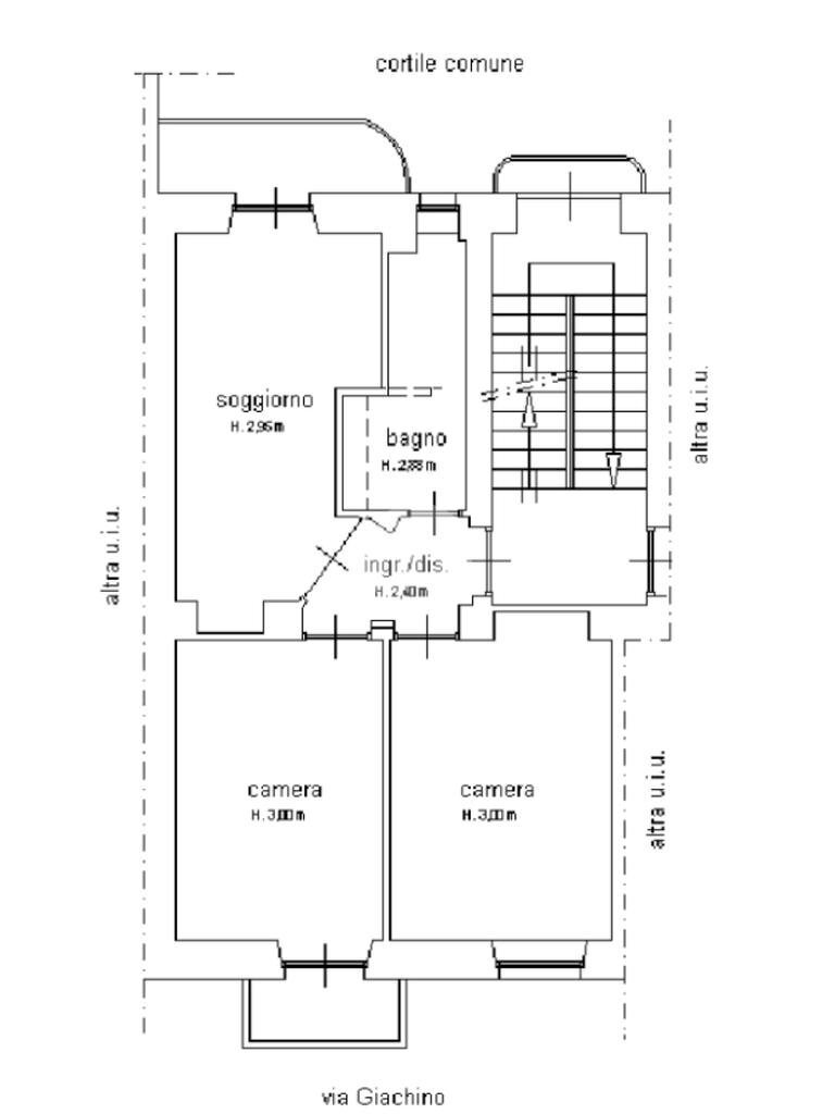 Trilocale Via Errico Giachino, Torino (zona Borgo Vittoria) - planimetria 1