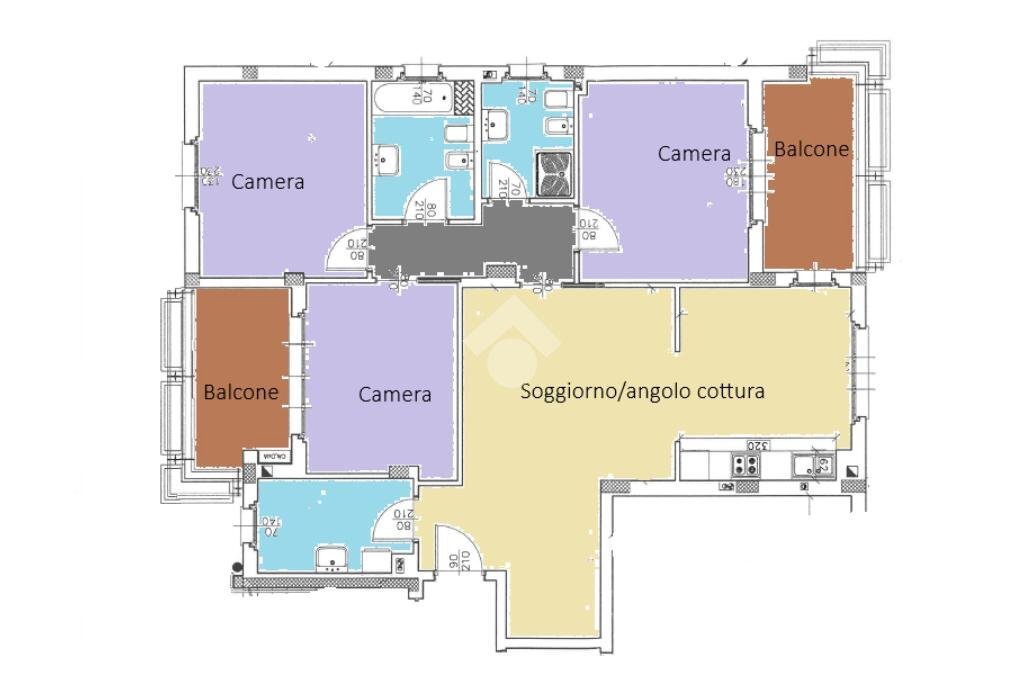 Four-room apartment Via A. Inzaghi, Gorgonzola - floor plans 1