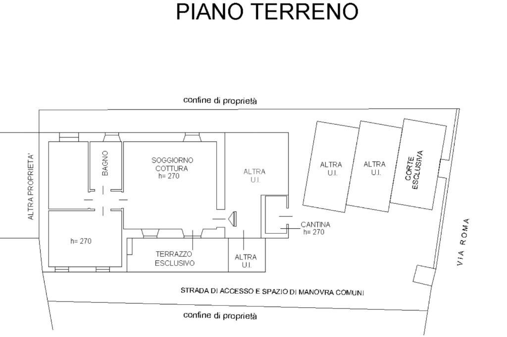Trilocale Via roma, Pombia - planimetria 1