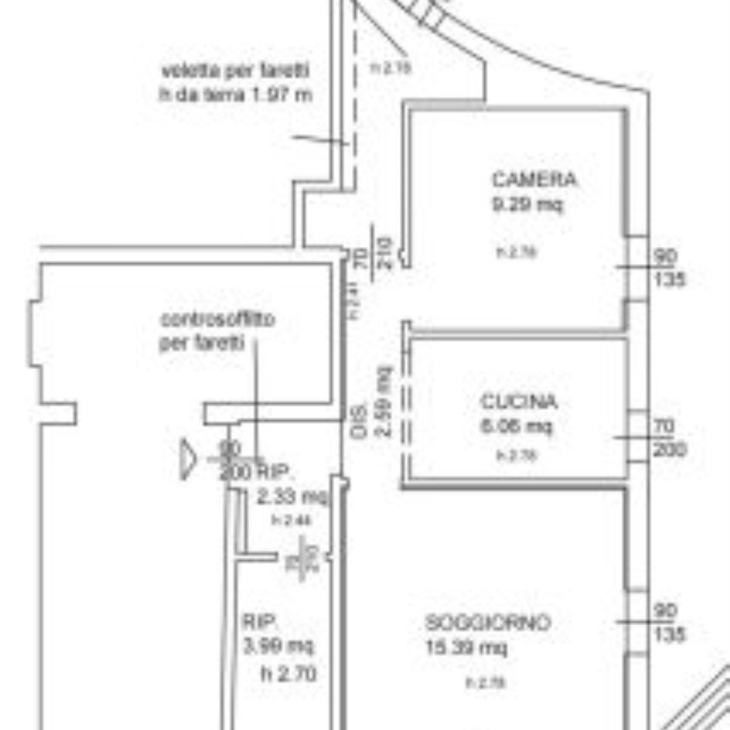 Trilocale Via Pastrengo, 3, Bologna (zona Centro Storico) - planimetria 1