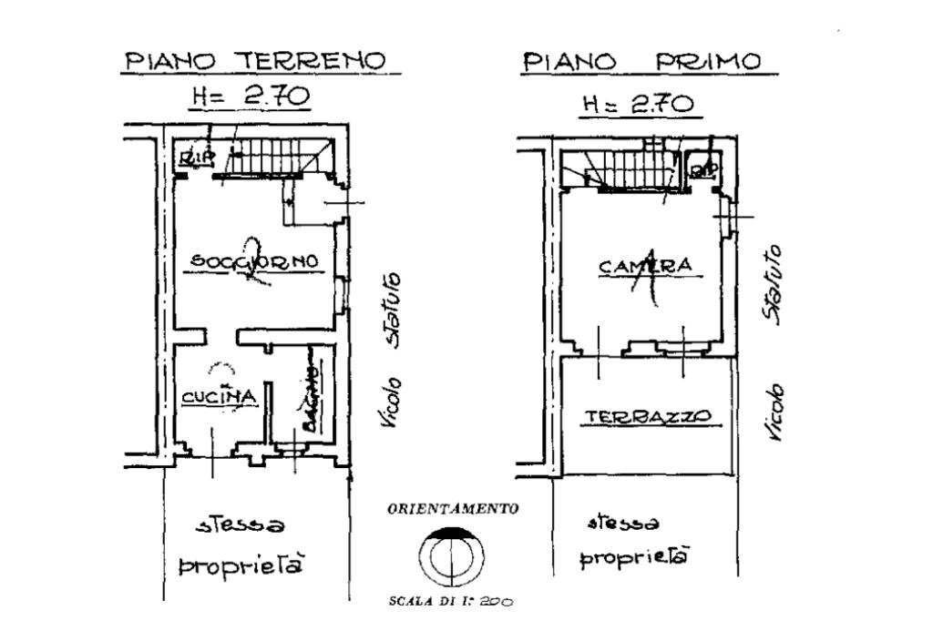Semi-detached house Vicolo Statuto, Avigliana - floor plans 1