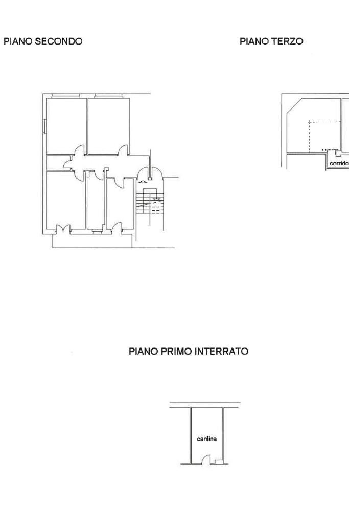 Four-room apartment Via Romita, Alba - floor plans 1