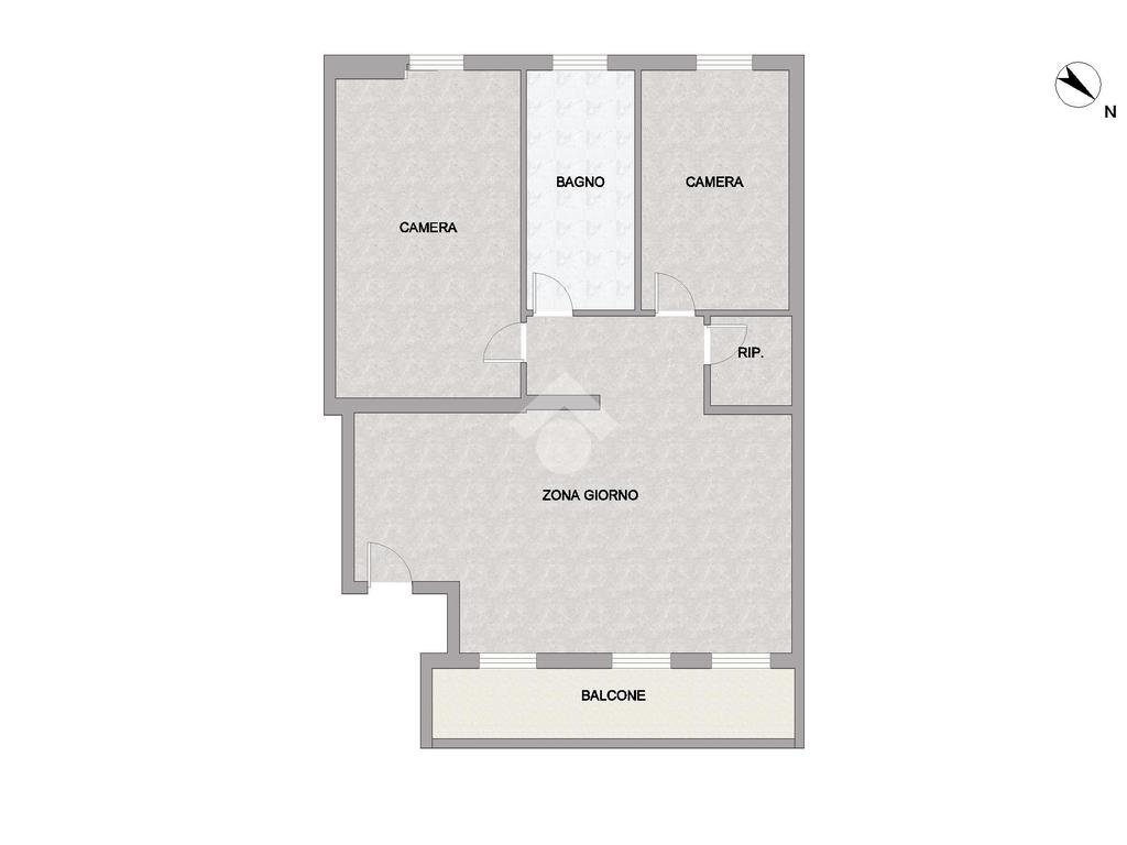 Three-room apartment Via Giacomo Matteotti, Rescaldina - floor plans 1