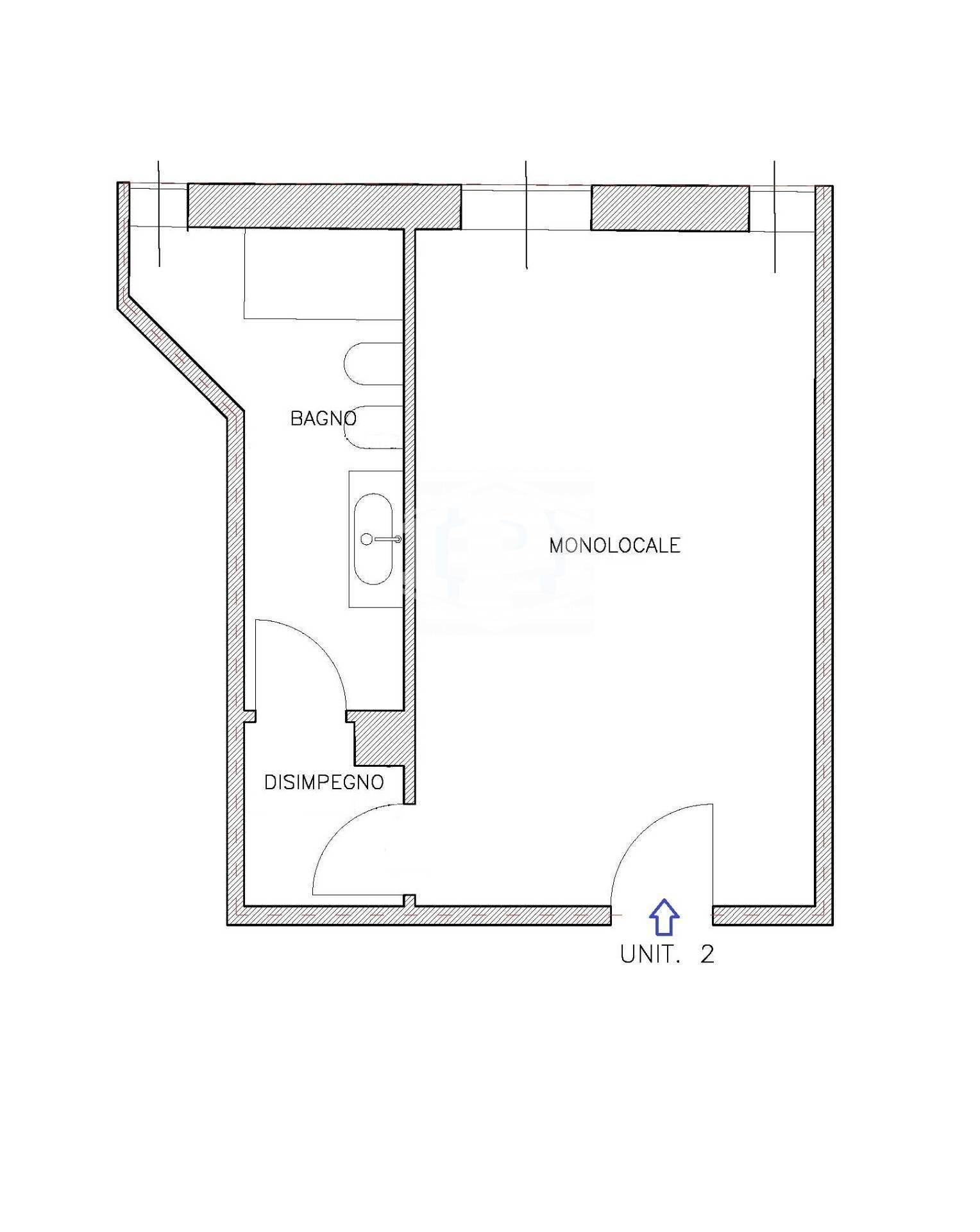 Monolocale Via San Pier Grisologo, Imola - planimetria 1