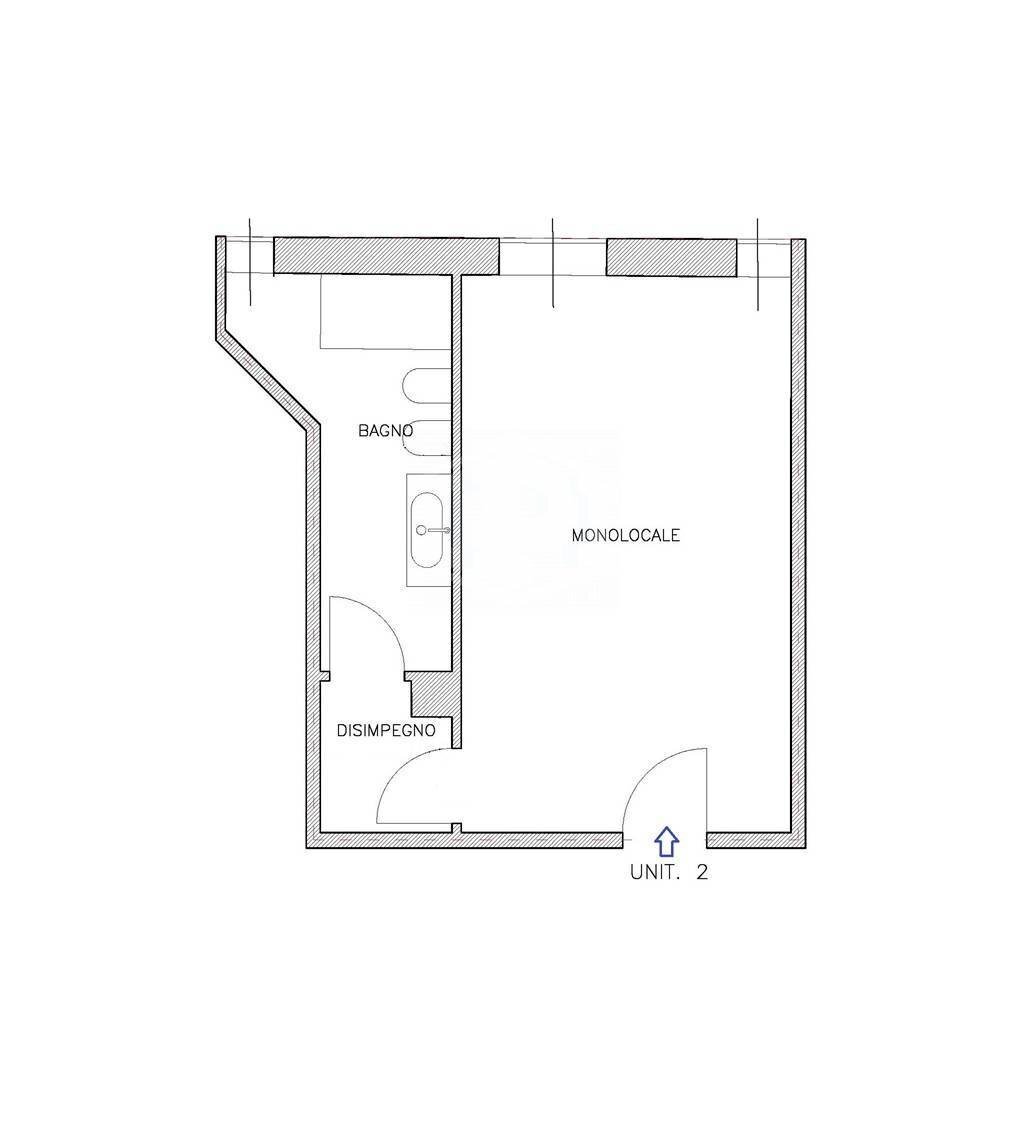 Monolocale Via San Pier Grisologo, Imola - planimetria 1