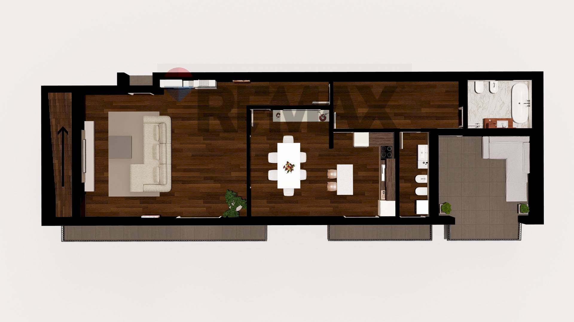 Pianta 3D - Casa semi indipendente Via Nino Bixio
 
51-53, Carlentini - planimetria 1