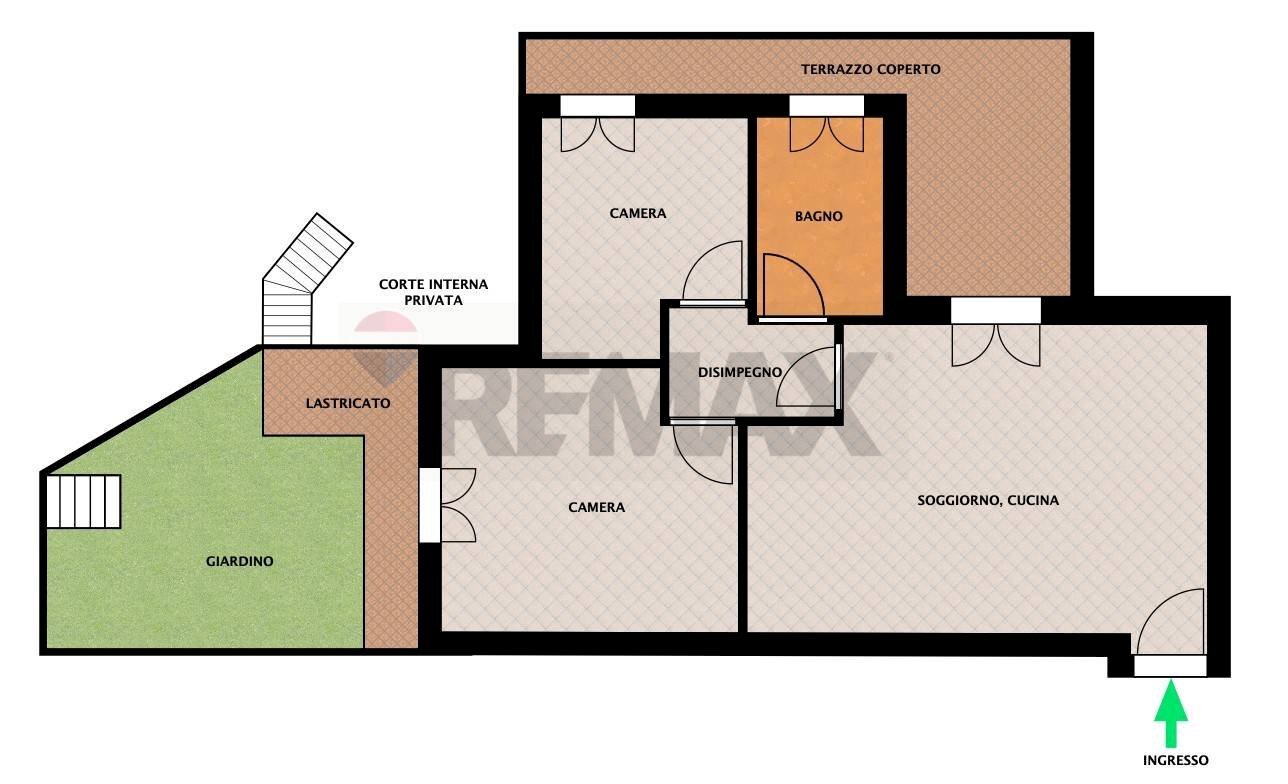 Pianta 2D - Three-room apartment Via Del Sodo
 
13, Magione - floor plans 1