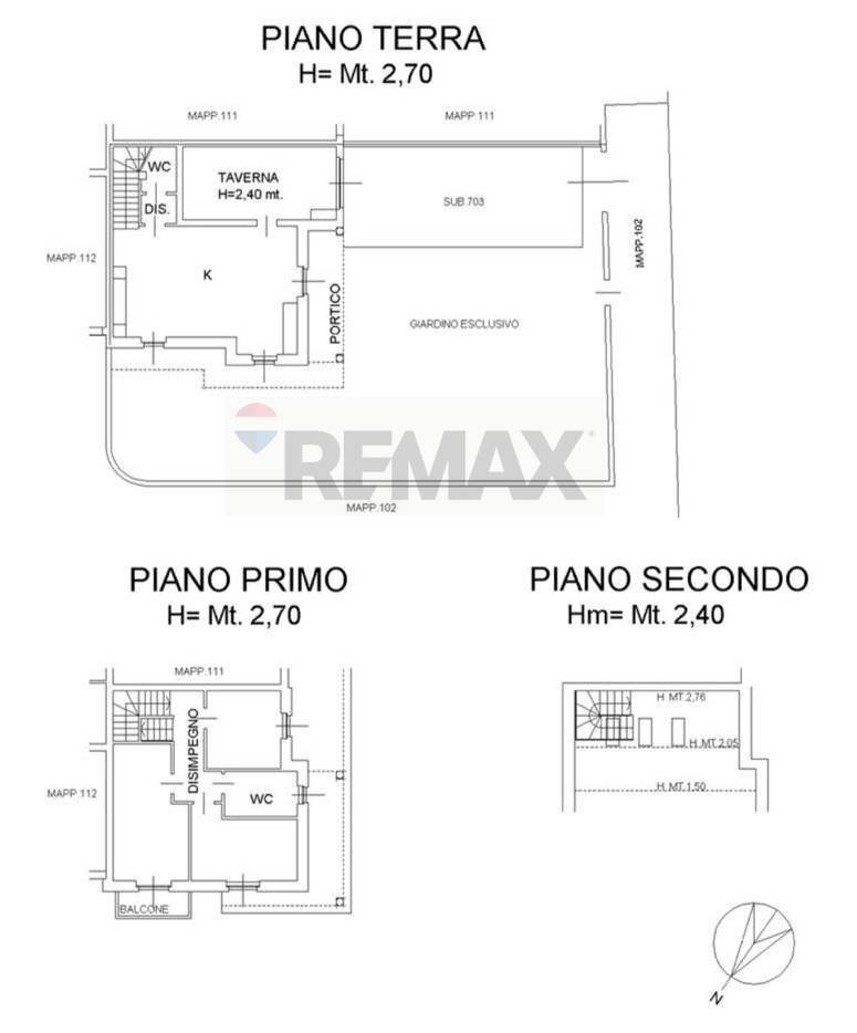 Pianta 2D - Terraced Villa Località Carrobbio, Valera Fratta - floor plans 1