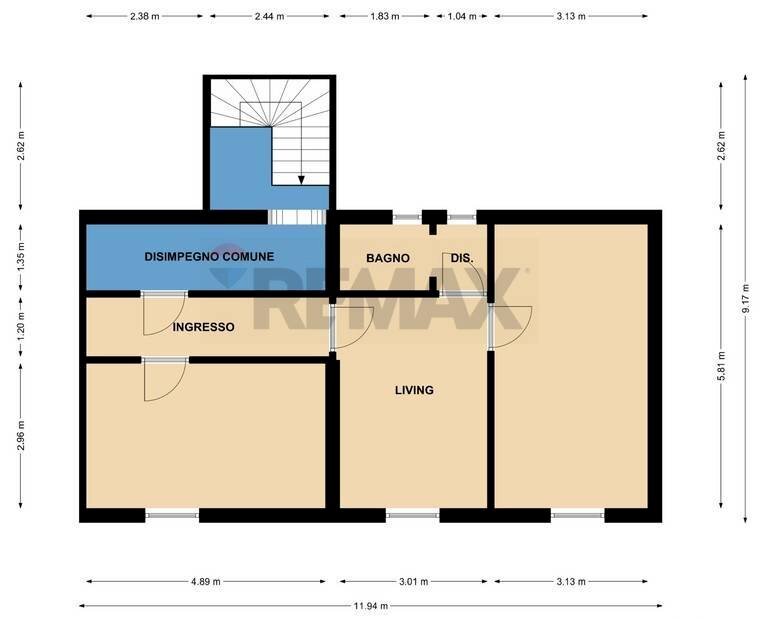 Pianta 2D - Trilocale Piazza Vittorio Emanuele II
 
snc, Lovere - planimetria 1
