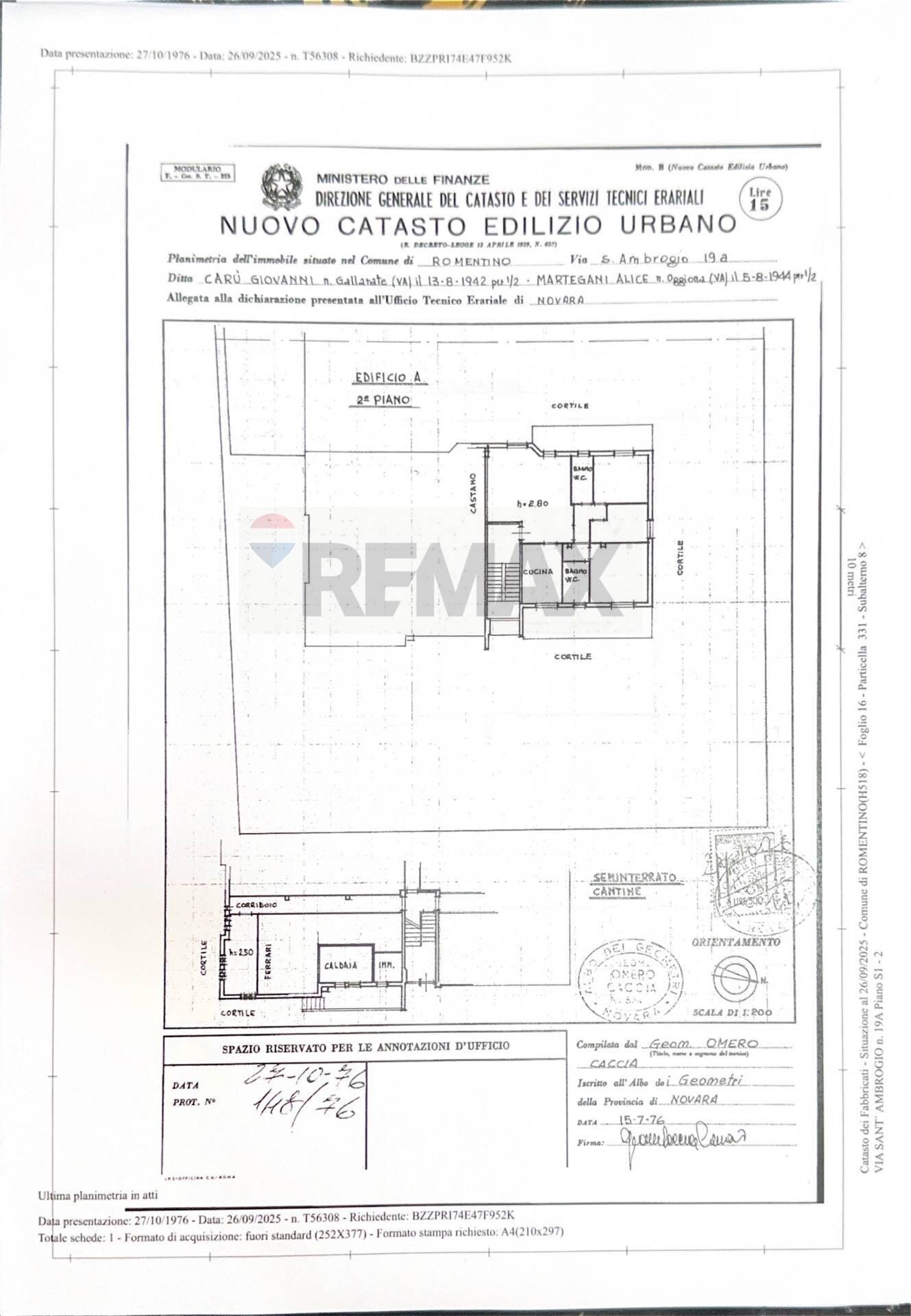 Pianta 2D - Quadrilocale VIA SANT'AMBROGIO
 
19/A, Romentino - planimetria 1