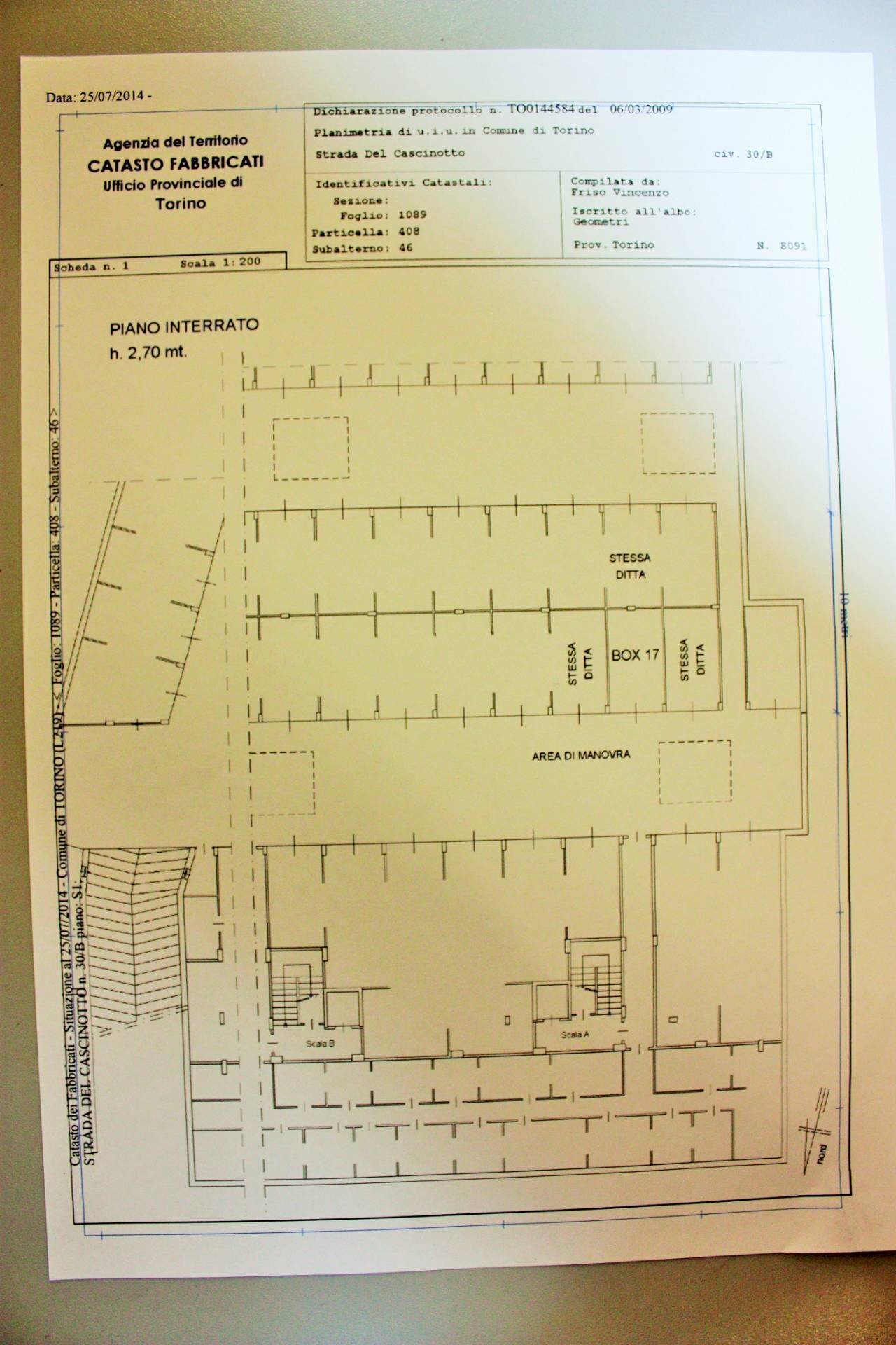 Planimetria - Box Strada Del Cascinotto
 
28, Torino - floor plans 1