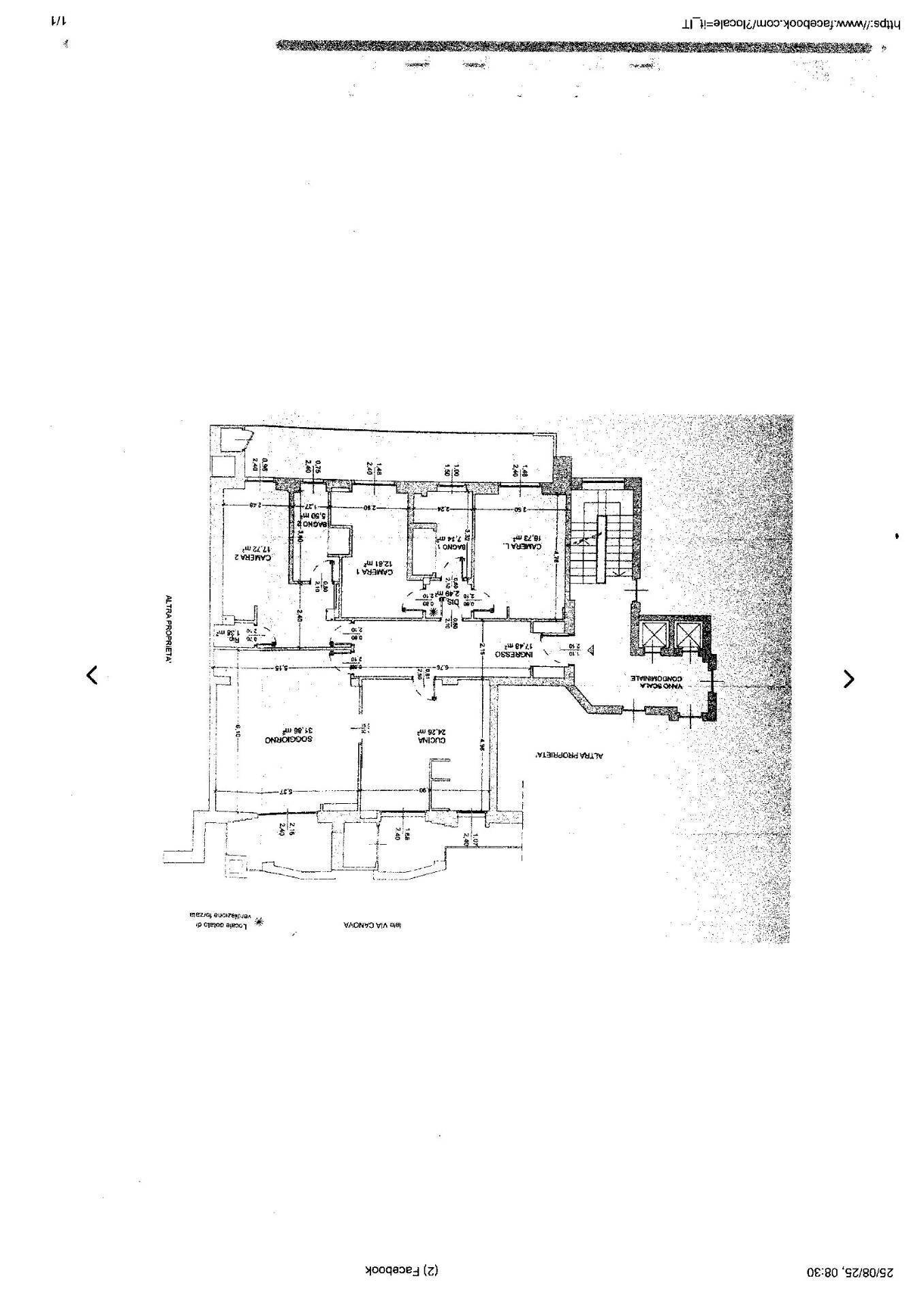 Planimetria - Appartamento Via Antonio Canova
 
47, Torino - planimetria 1