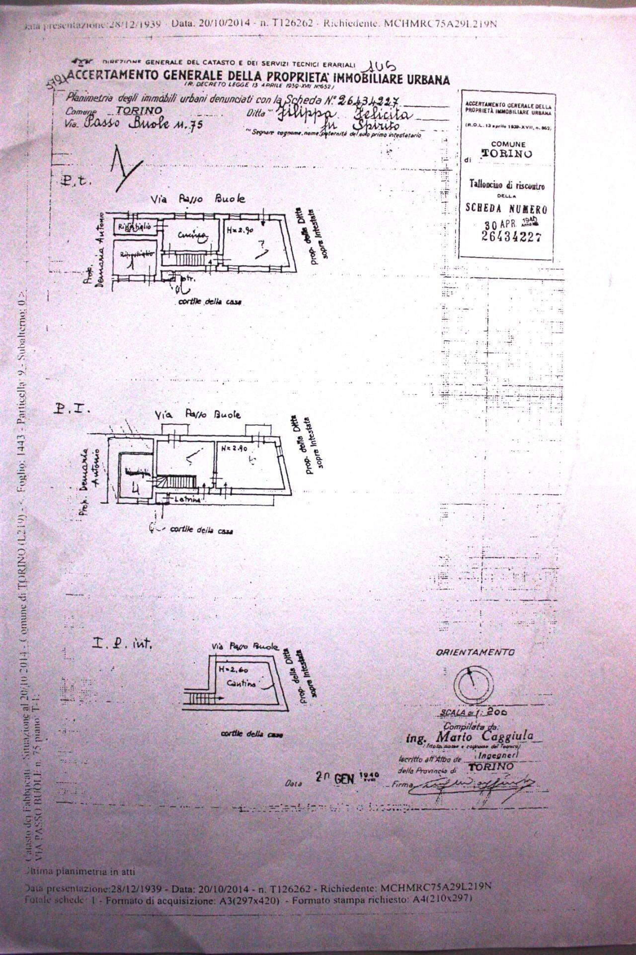 Planimetria - Casa indipendente Via Passo Buole
 
75, Torino - planimetria 1