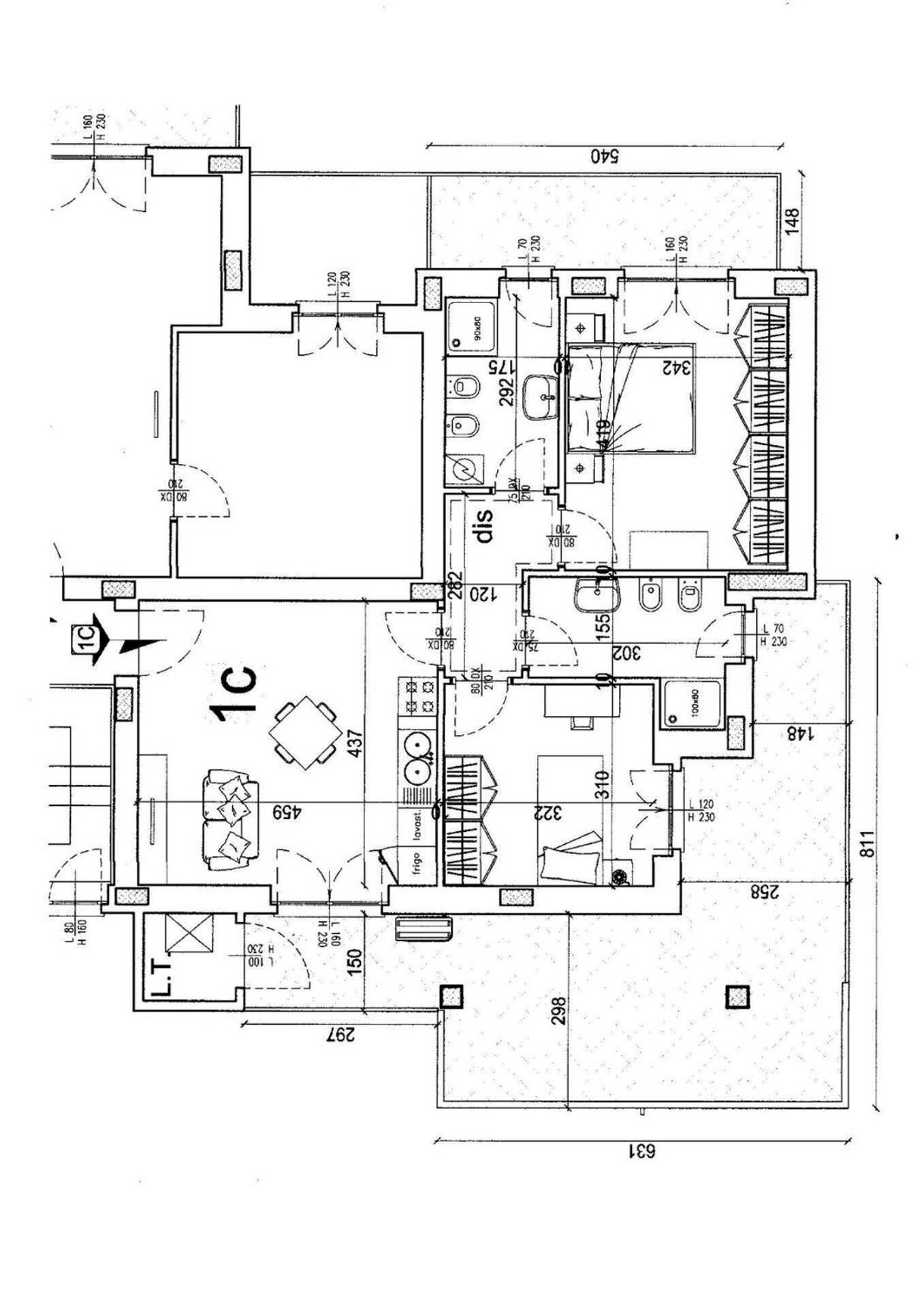 Foto 41 - Trilocale Via Piave
 
50, Rivoli - planimetria 1