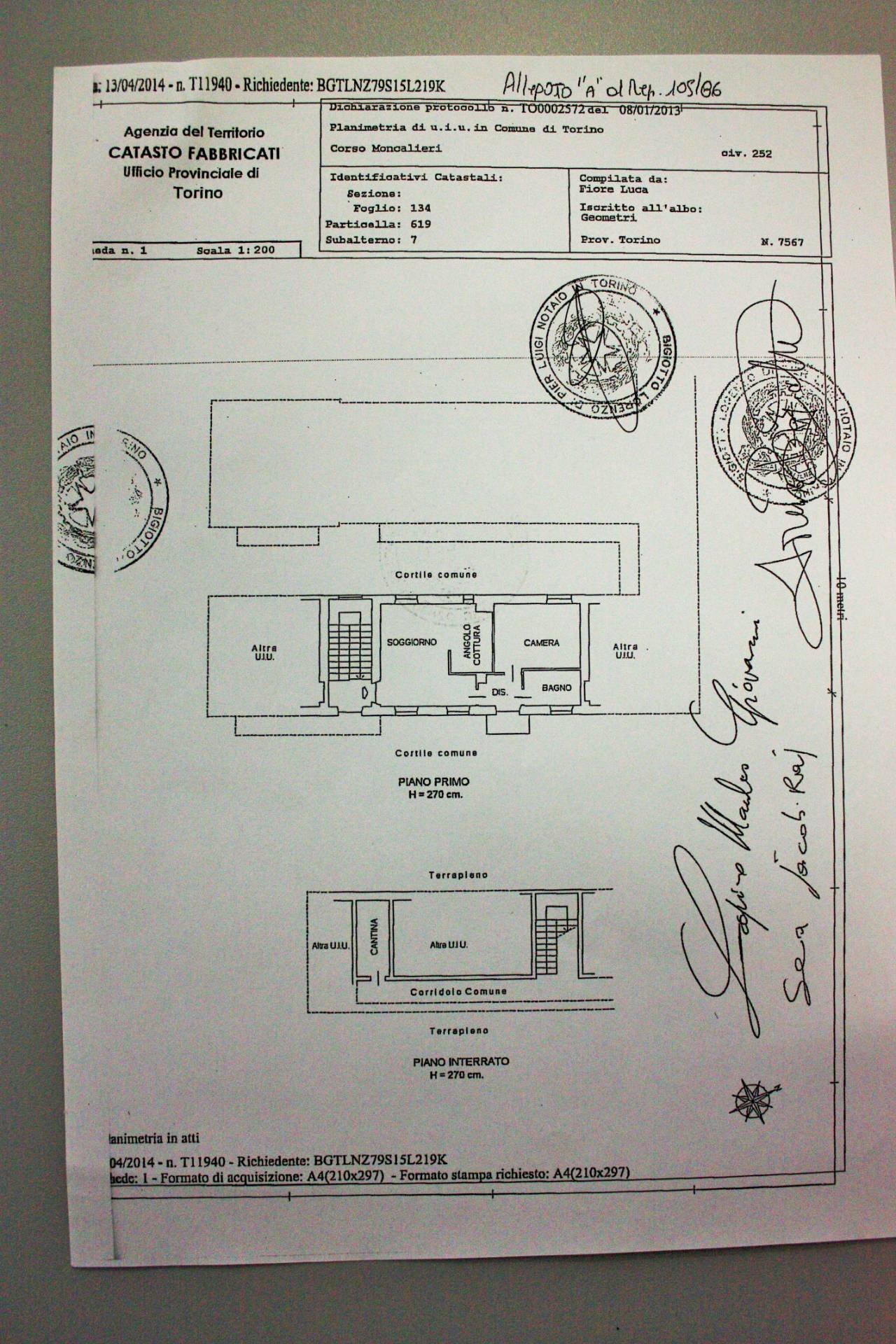 Planimetria - Two-room apartment Corso Moncalieri
 
252, Torino - floor plans 1