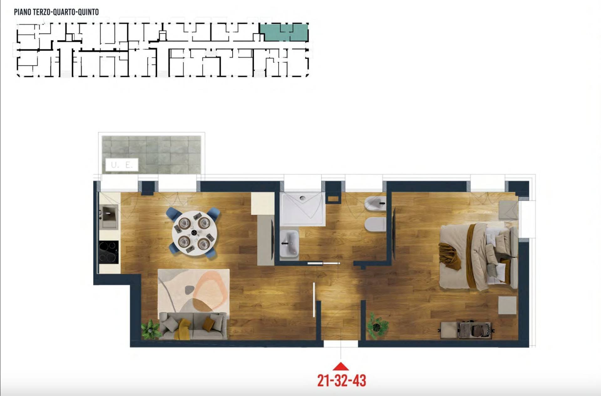 Foto 19 - Two-room apartment Piazza Brescia
 
17, Jesolo - floor plans 1