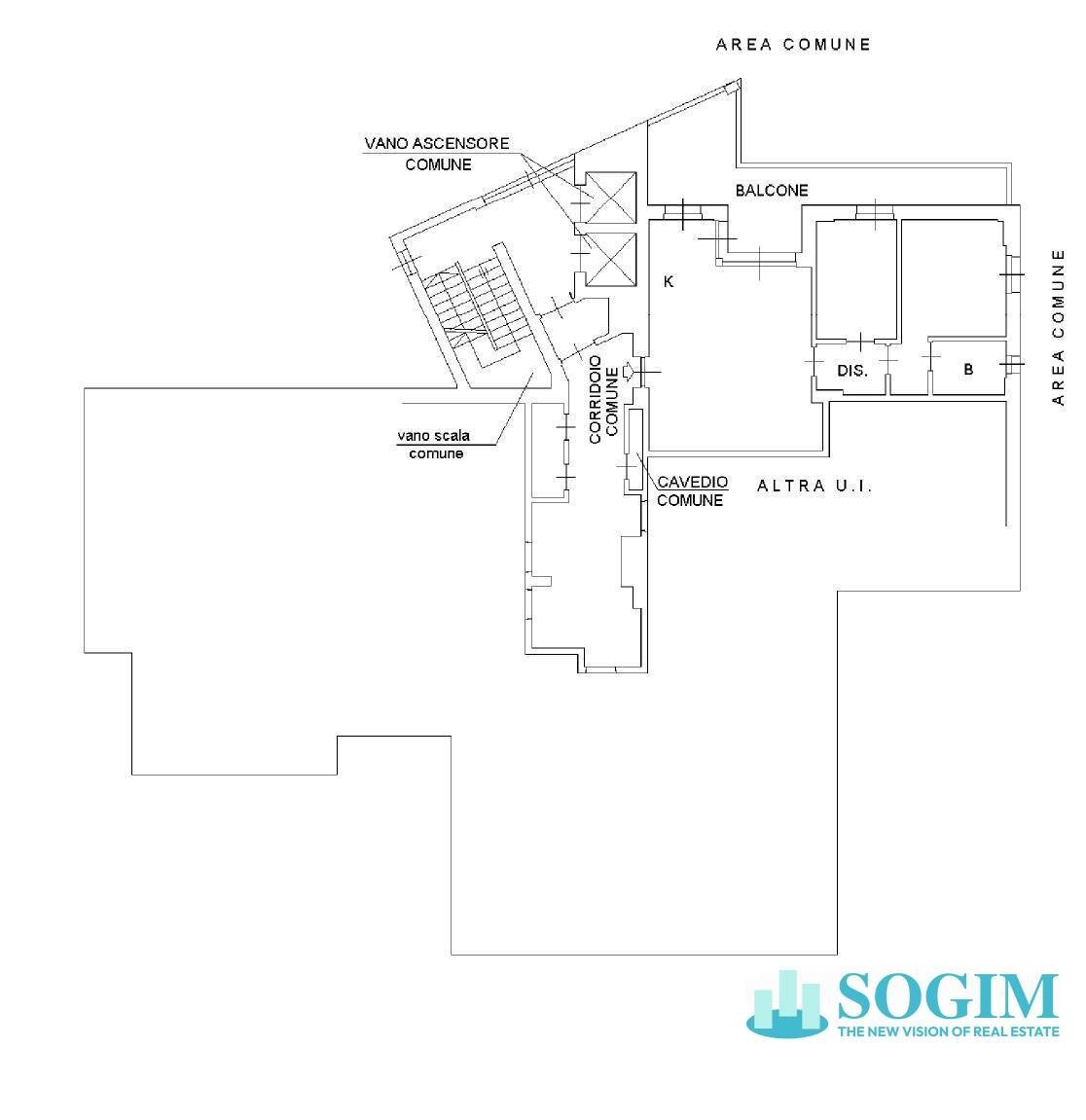 Foto 30 - Trilocale via Principe Eugenio
 
63, Milano - planimetria 1