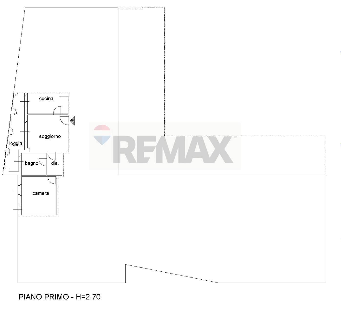 Pianta 2D - Two-room apartment PIAZZALE REPUBBLICA
 
11, Fidenza - floor plans 1