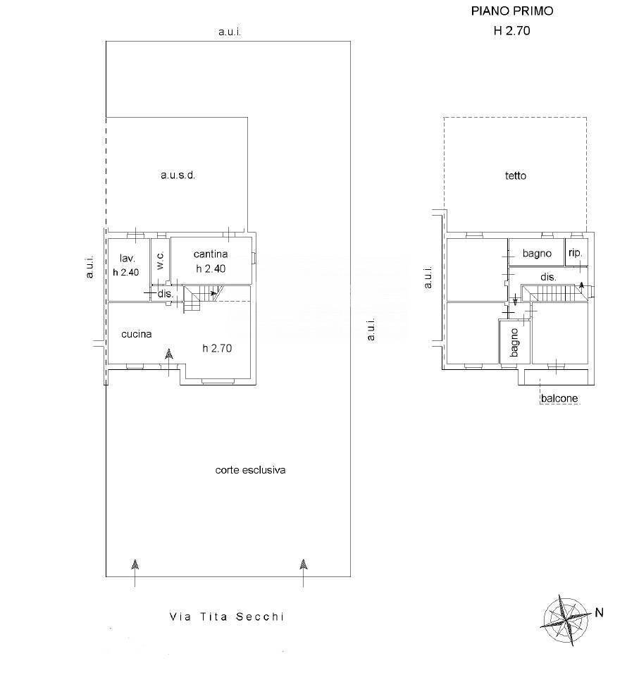 Foto 35 - Casa semi indipendente Via Tita Secchi
 
57, Isorella - planimetria 1