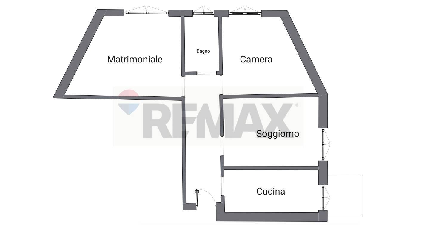 Pianta 2D - Trilocale Via prinetti
 
44, Milano - planimetria 1
