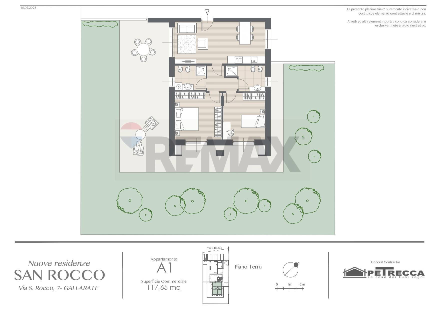 Pianta 2D - Trilocale via San Rocco
 
7, Gallarate - planimetria 1